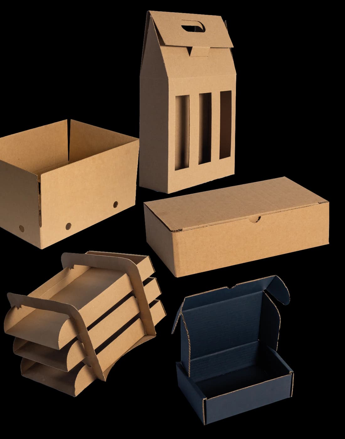Empaques personalizados en distintas configuraciones